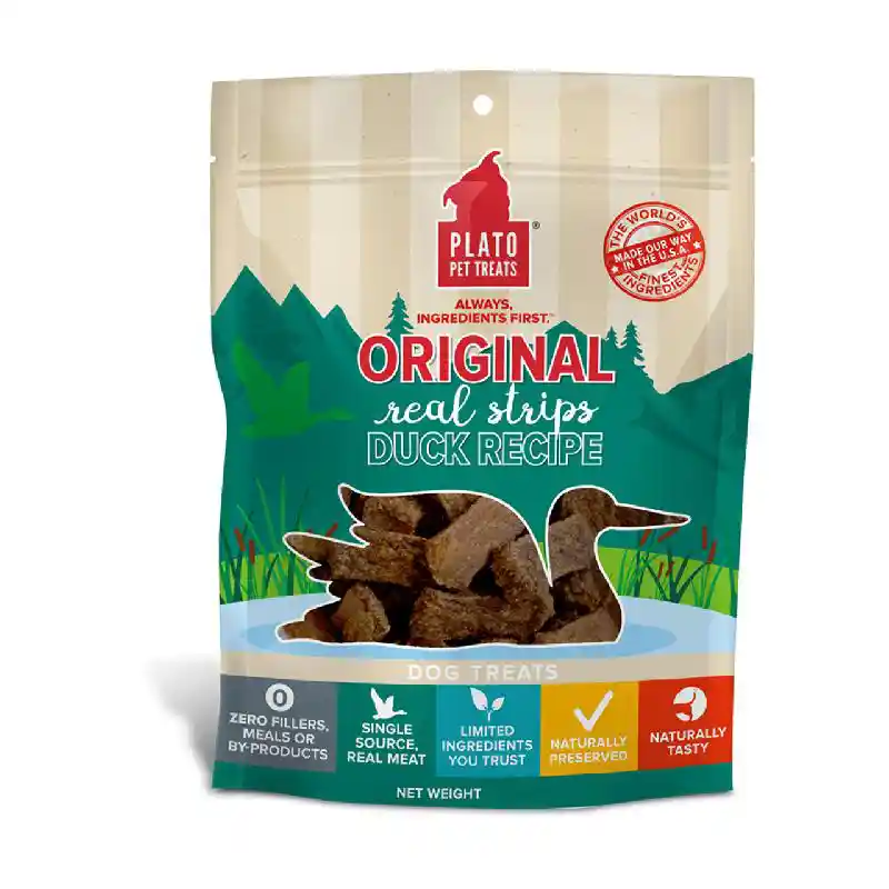 Plato Treats Natural Duck Strips 6 Oz