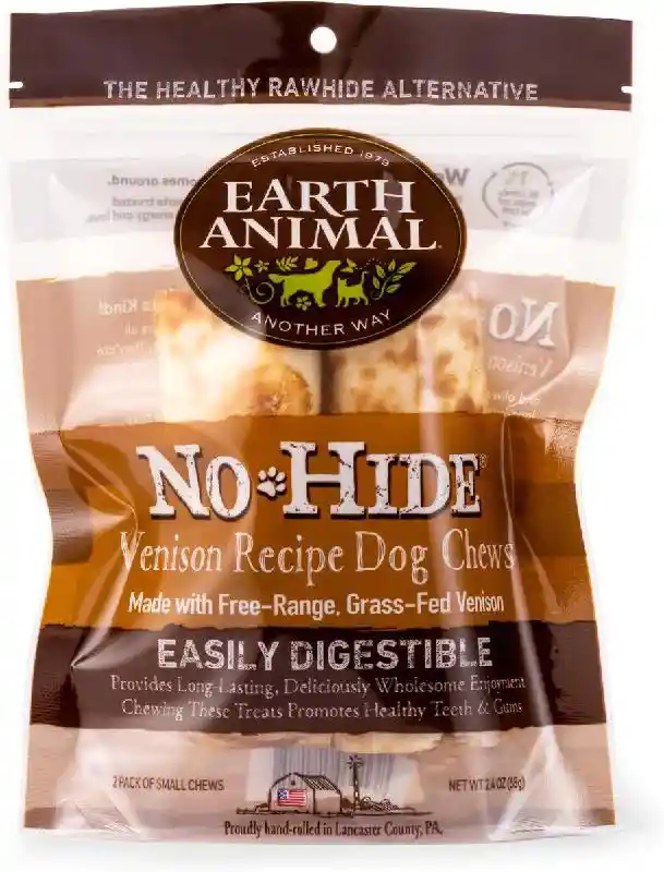 Earth Animal No-Hide Venison 4in Chew - 2pk