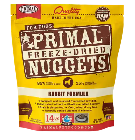 Freeze Dried Nuggets Grain Free Rabbit Formula Dog Food 5.5-oz