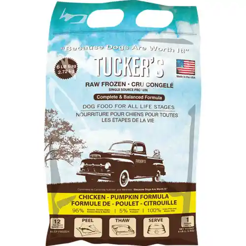 Tucker's Frozen Raw Chicken Pumpkin Patties 6lb