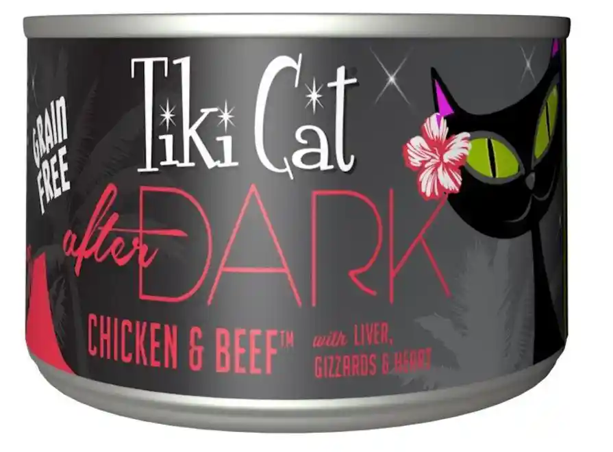 Tiki Cat After Dark Grain Free Chicken & Beef Canned Cat Food 2.8-oz