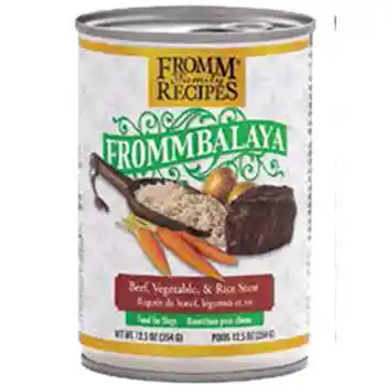 FROMM DOG CAN FROMMBALAYA BEEF VEG RICE STEW 12.5