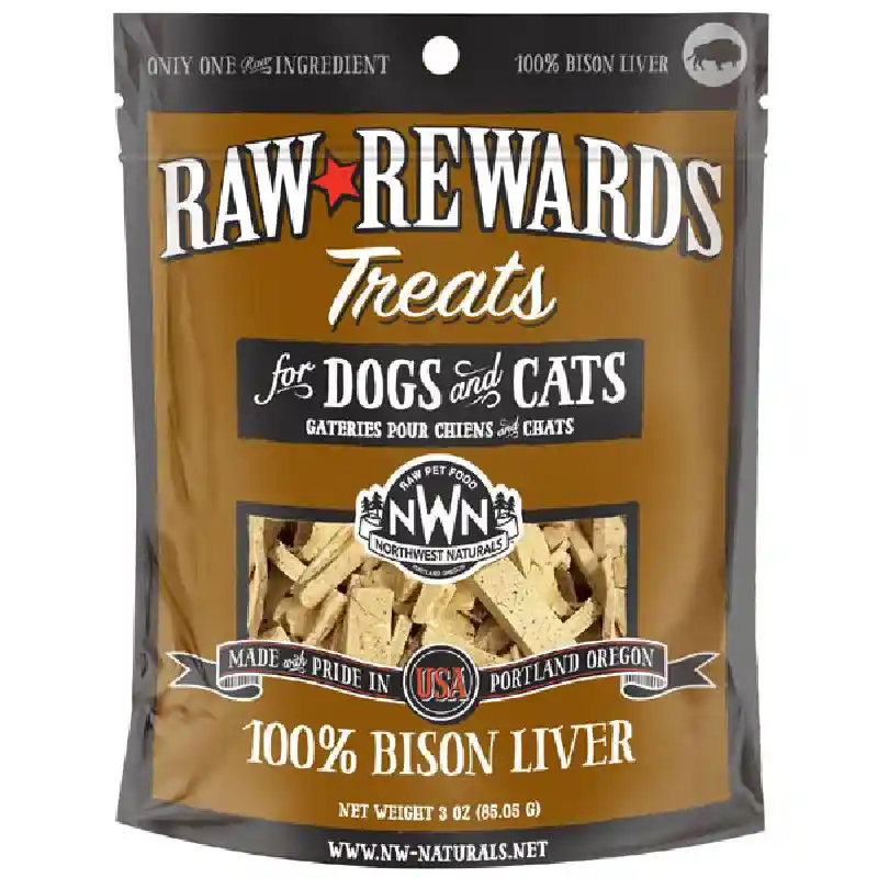 Northwest Naturals Raw Rewards Bison Liver 3oz