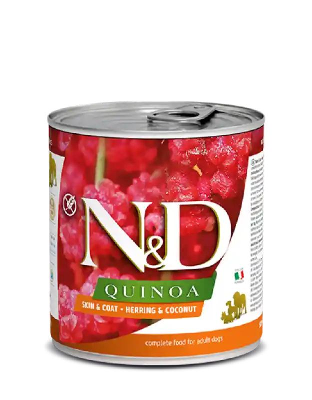Farmina N&D Canned Dog Food | Quinoa Skin & Coat Herring & Coconut 10.05 oz