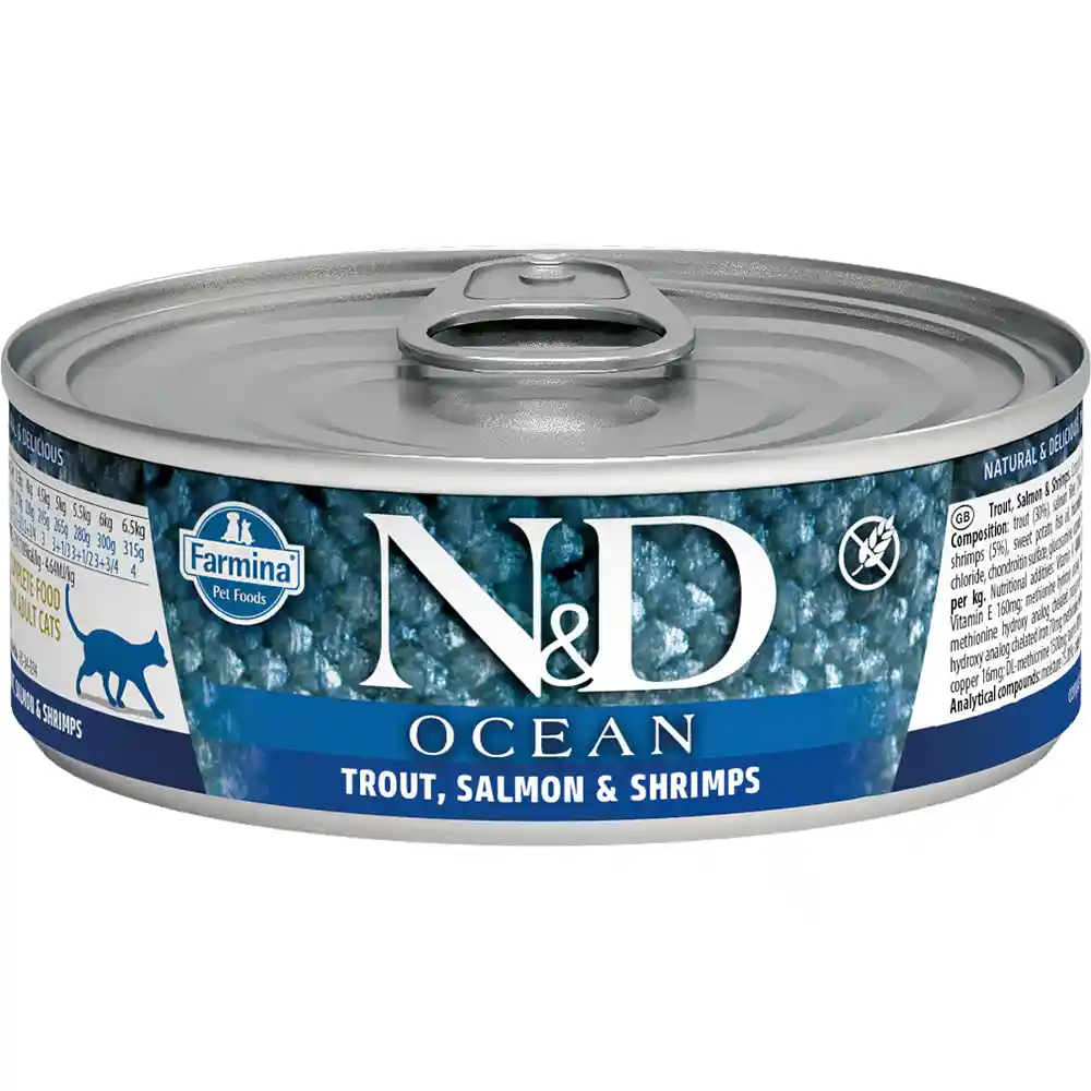 Farmina N&d Ocean Trout Salmon & Shrimp Adult Cat Wet Food 2.46-oz