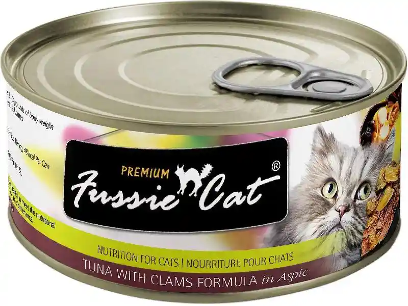 Fussie Cat Can Tuna with Clams in ASPIC 2.82oz