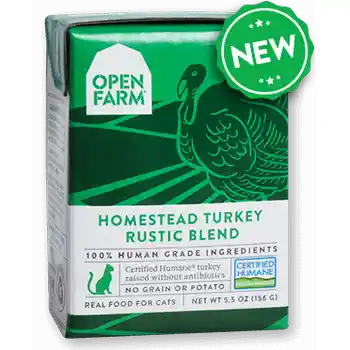 Grain Free Homestead Turkey Recipe Rustic Blend Wet Cat Food 5.5-oz