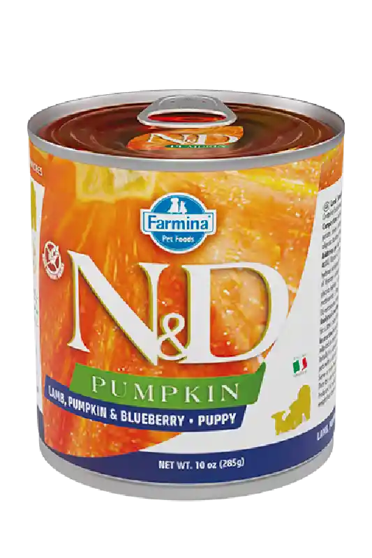 Farmina N&D Pumpkin Dog Lamb, Pumpkin & Blueberry Puppy Recipe 10oz