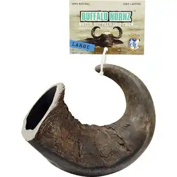 Qt Dog Buffalo Horn Chew Lg