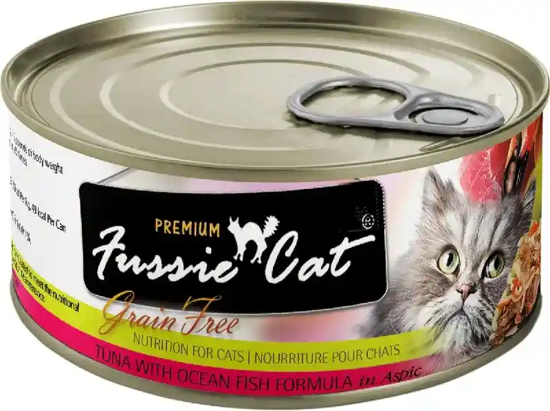 Fussie Cat Black Tuna/Ocean Fish 5.5 OZ
