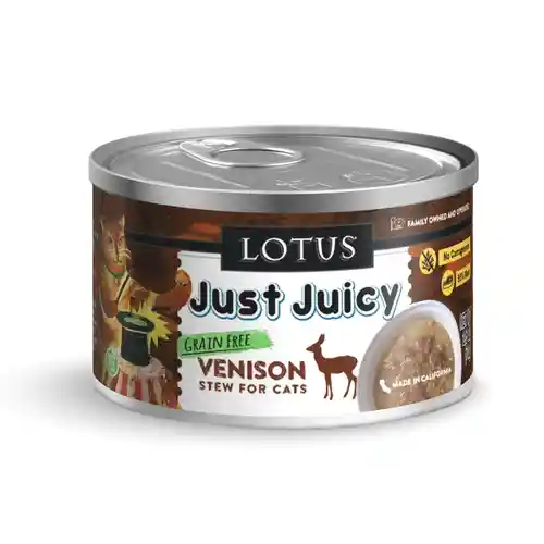 Just Juicy Venison Stew Grain-free Canned Cat Food 2.75-oz