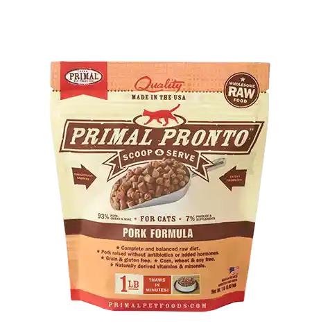 Pronto Raw Pork Frozen Cat Food 1-lb