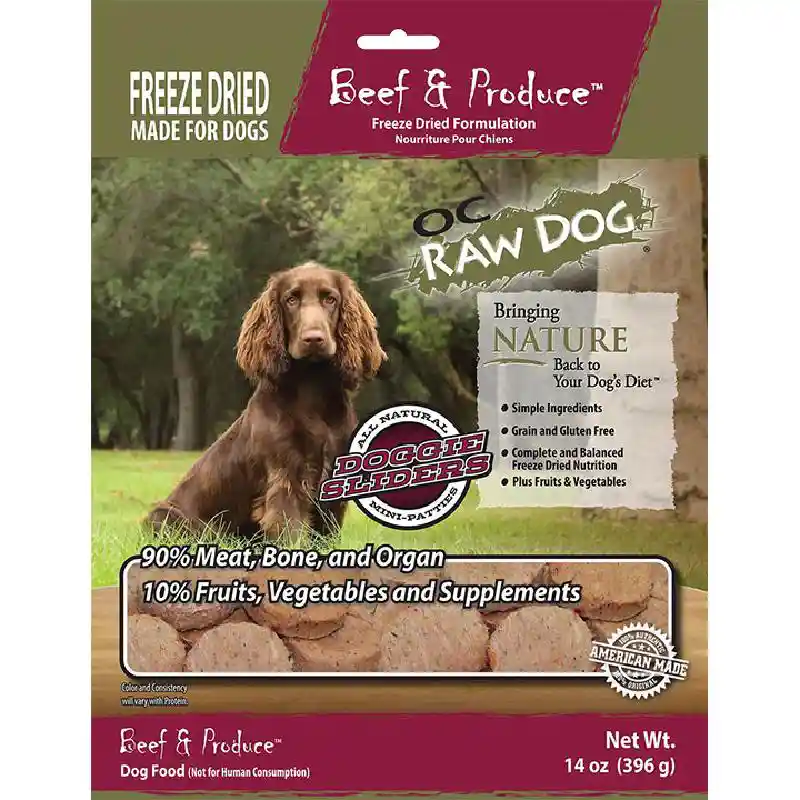 Oc Raw Fd Beef & Produce 14 oz