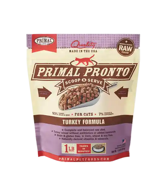 Pronto Raw Turkey Frozen Cat Food 1-lb