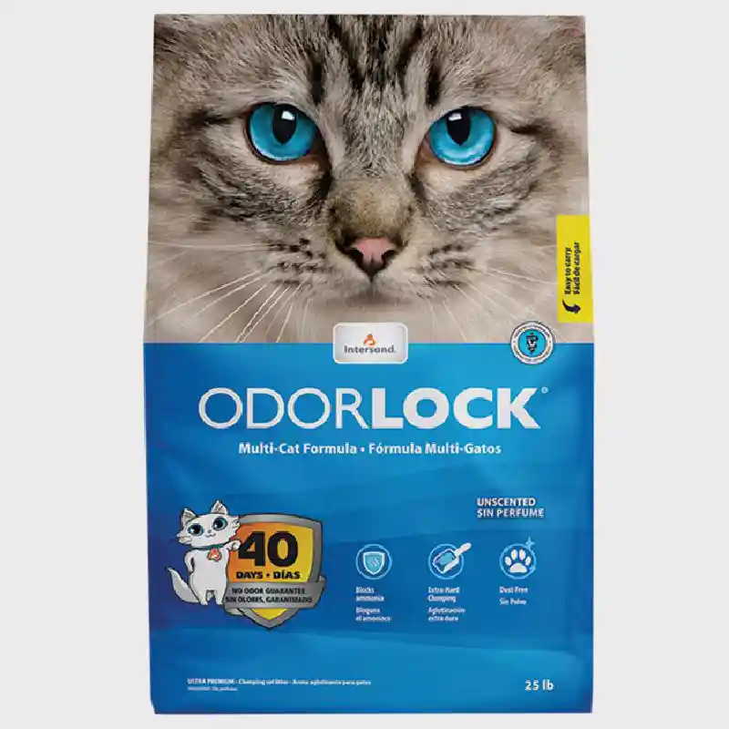 INTERSAND ODOUR LOCK LITTER UNSCENTED 25