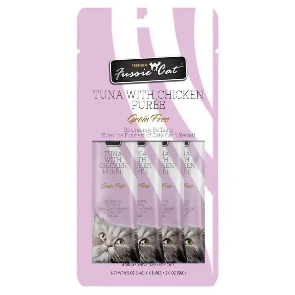 Fussie Cat Tuna & Chicken Puree .5-oz 4-pk