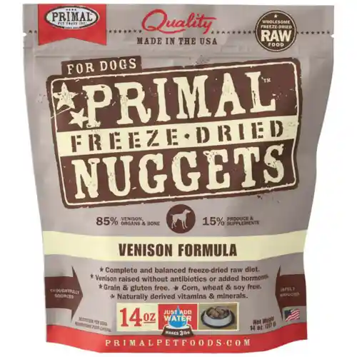 Freeze Dried Nuggets Grain Free Venison Formula Complete Diet For Dogs 14-oz