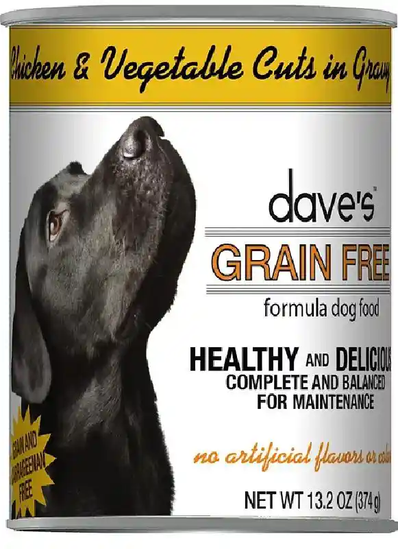 Dave's Dog Food Grain-Free Ckn & Veg Cuts Gravy Can Dog Food, 13-oz