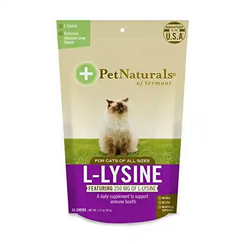 Pet Naturals Cat L-lysine 3.74 Oz. 60 Count